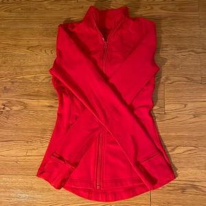 lululemon classic red *brushed* define jacket